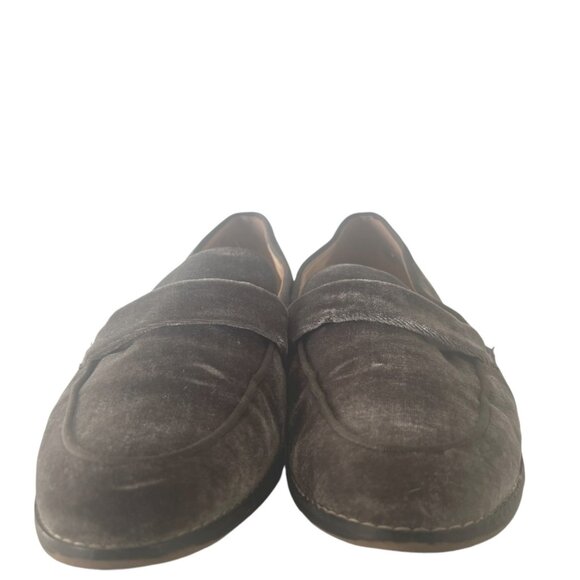 FRANCO SARTO Hudley Velvet Loafers 9.5 Comfort Slip On Flats Nimbus Grey Gray - Picture 4 of 7